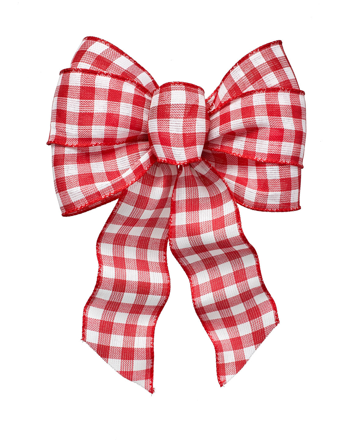 6113 – Gingham Plaid Wired Bow, 7 Loop, 8.5" x 14"