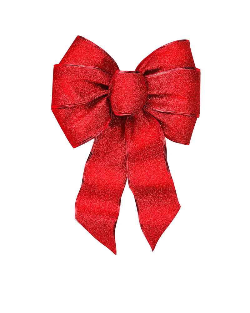 6166 - Christmas Bow Assortment – Red, Silver & Gold Glitter Bows