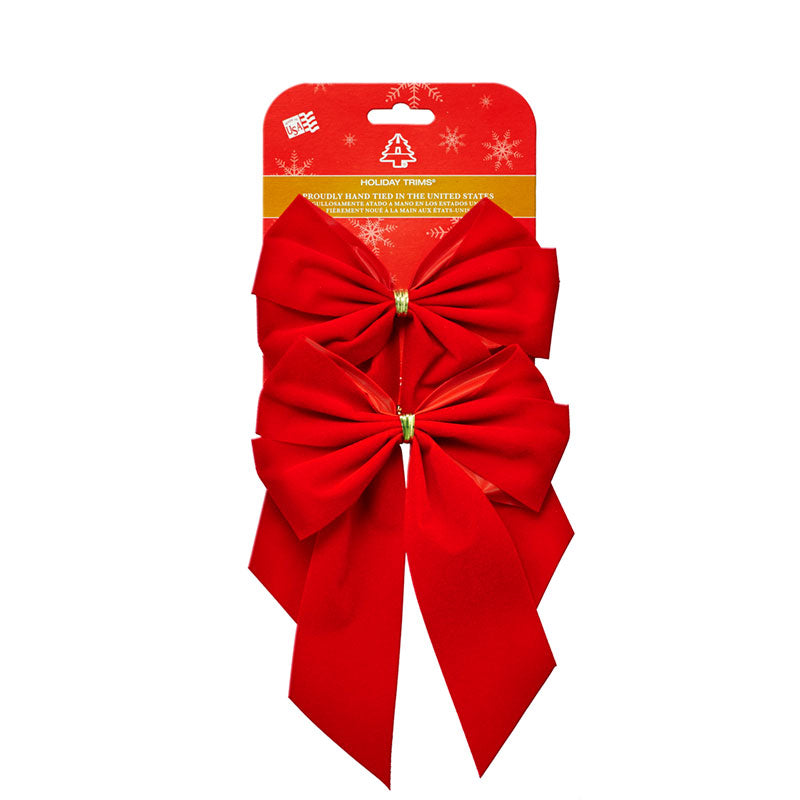 7320 - Red Velvet Bows – 4 Loops, 2 Pack, 5.5"x8.5"