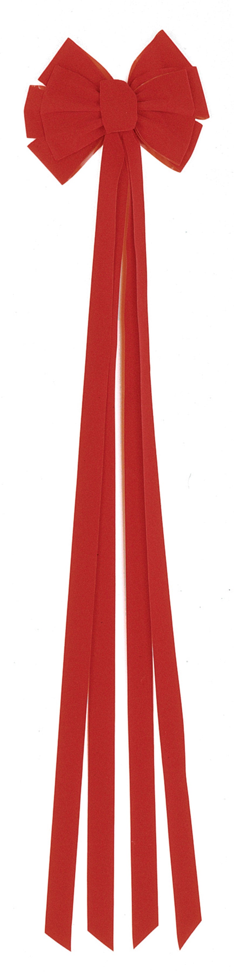7344 - Red Velvet Tree Top Bow – 10"x55"