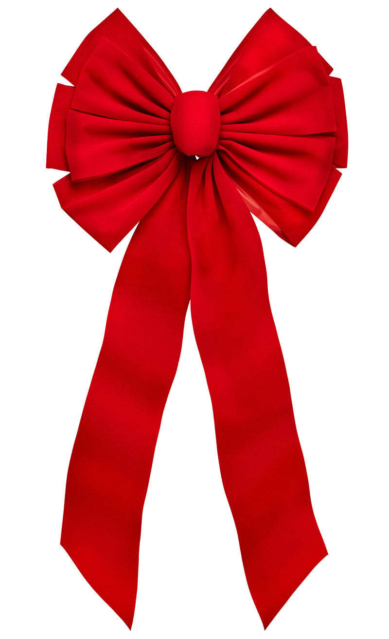 7365 - Red Velvet Deluxe Bow – 11 Loop, 14" x 28"