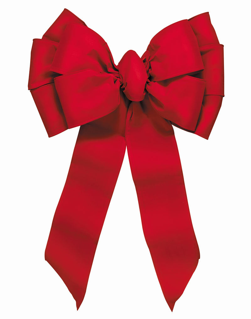 7379 - Red Velvet Deluxe Bow – Wired, 11 Loops, 22"x39"
