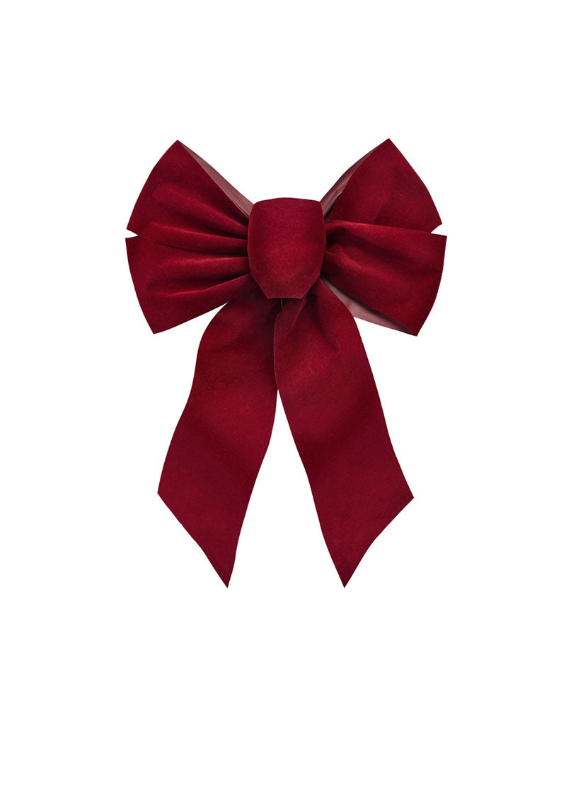 7822 - Burgundy Velvet Bow – 5 Loop, 10"x13"