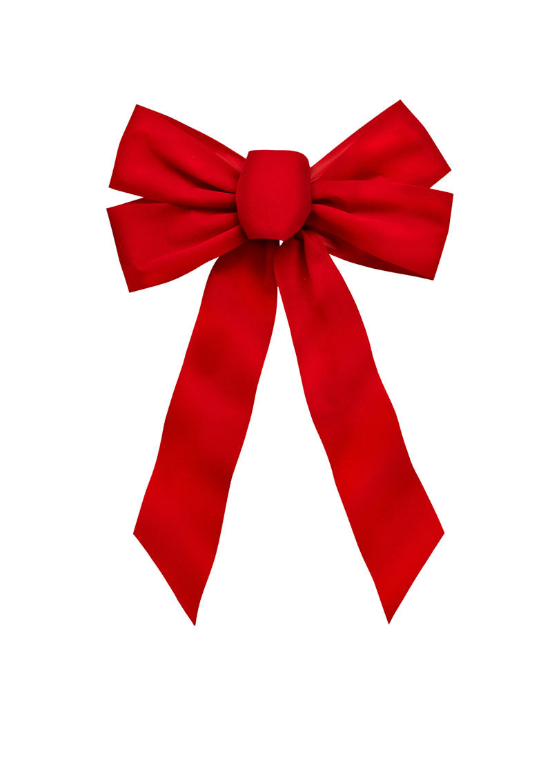 7970 - Red Velvet Bow – 5 Loop, 11" x 16"