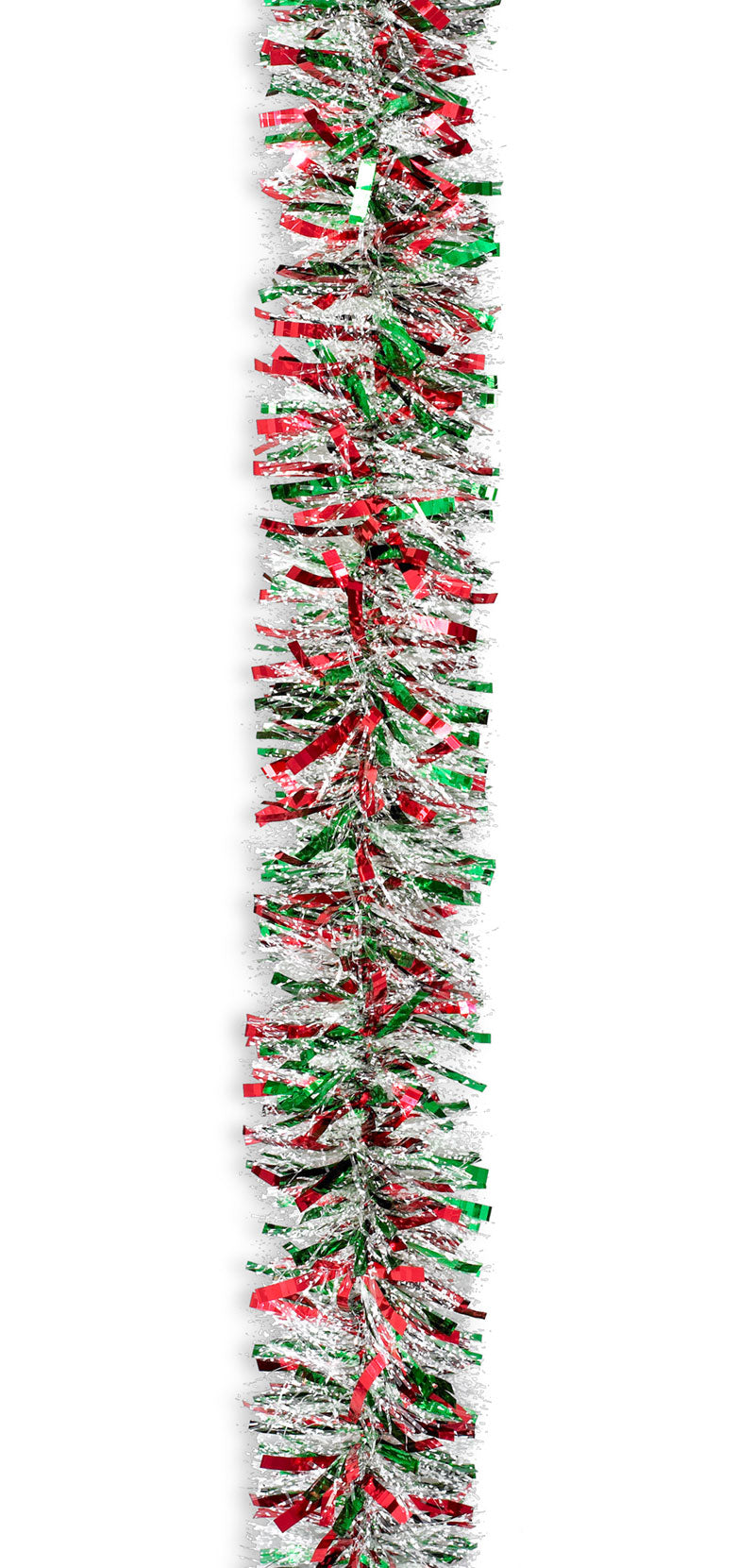 3583433 - Deluxe Deco Garland 4" x 10' Snow/Red/Green