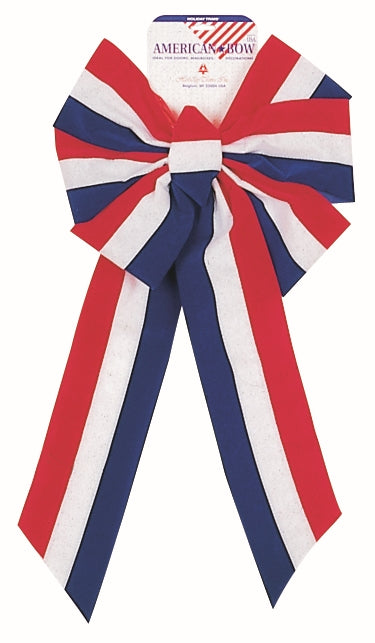 8276 Patriotic Velvet Bow – 7‑Loop, 14" x 28"