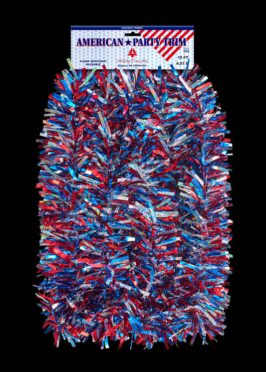 8295 Patriotic Garland – 4" x 15', Red/White/Blue
