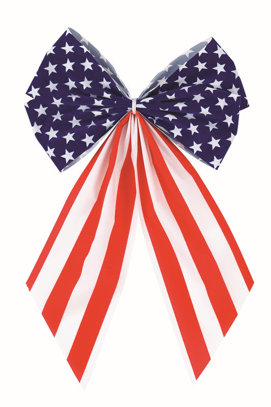 8315 Patriotic Velvet Bow – 4‑Loop, 11" x 16"